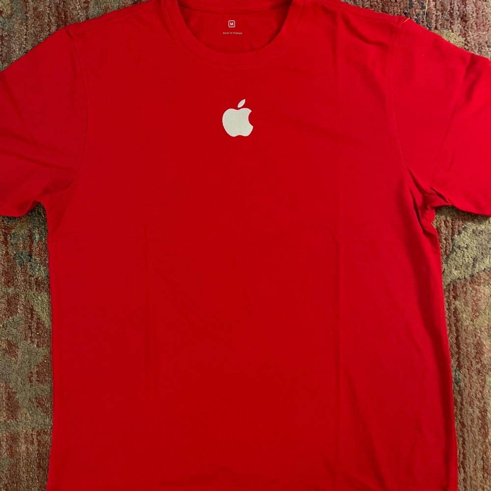 Vintage Apple Store Employee Knit Shirt W/ Embroidered Logo Size M